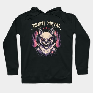 Death Metal Satanic Baphomet Cat Hoodie